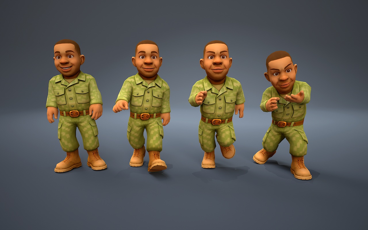 Media 1 for listing Stylized soldier Afro-American