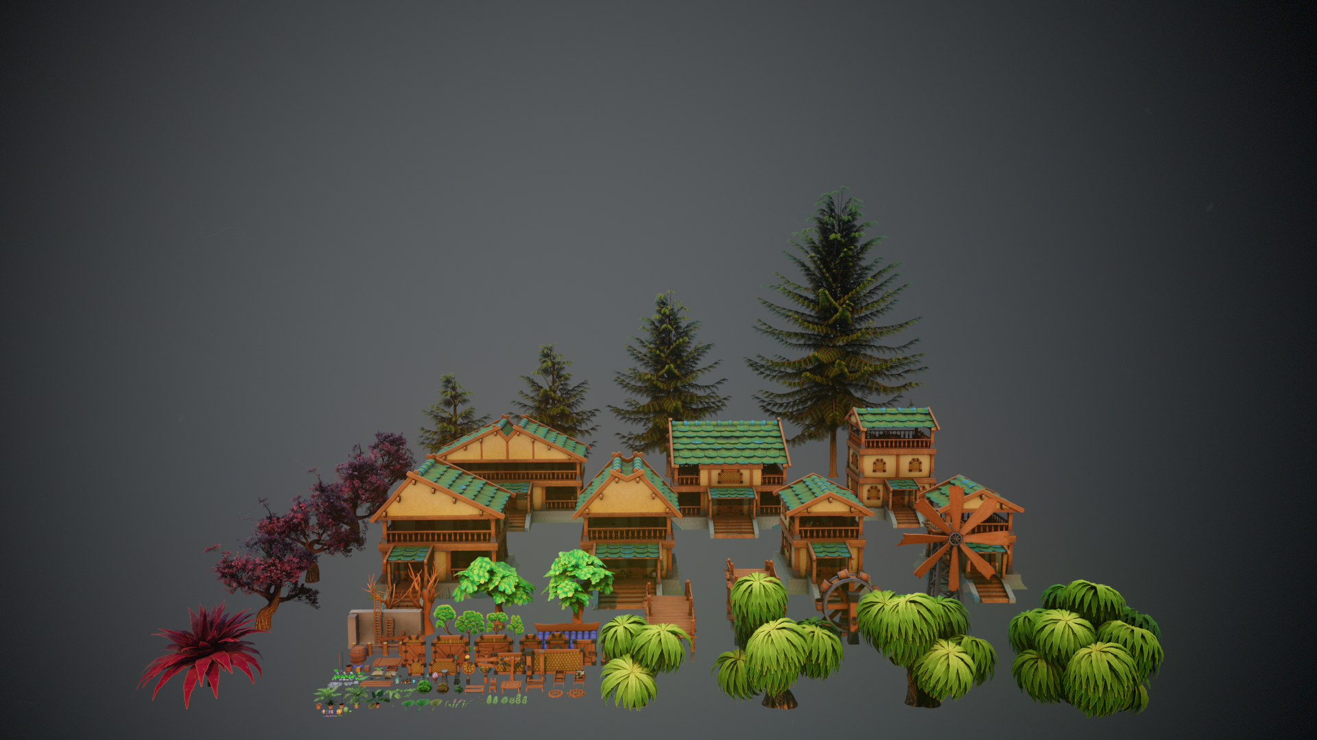 Medieval Village Building Kit | Fab