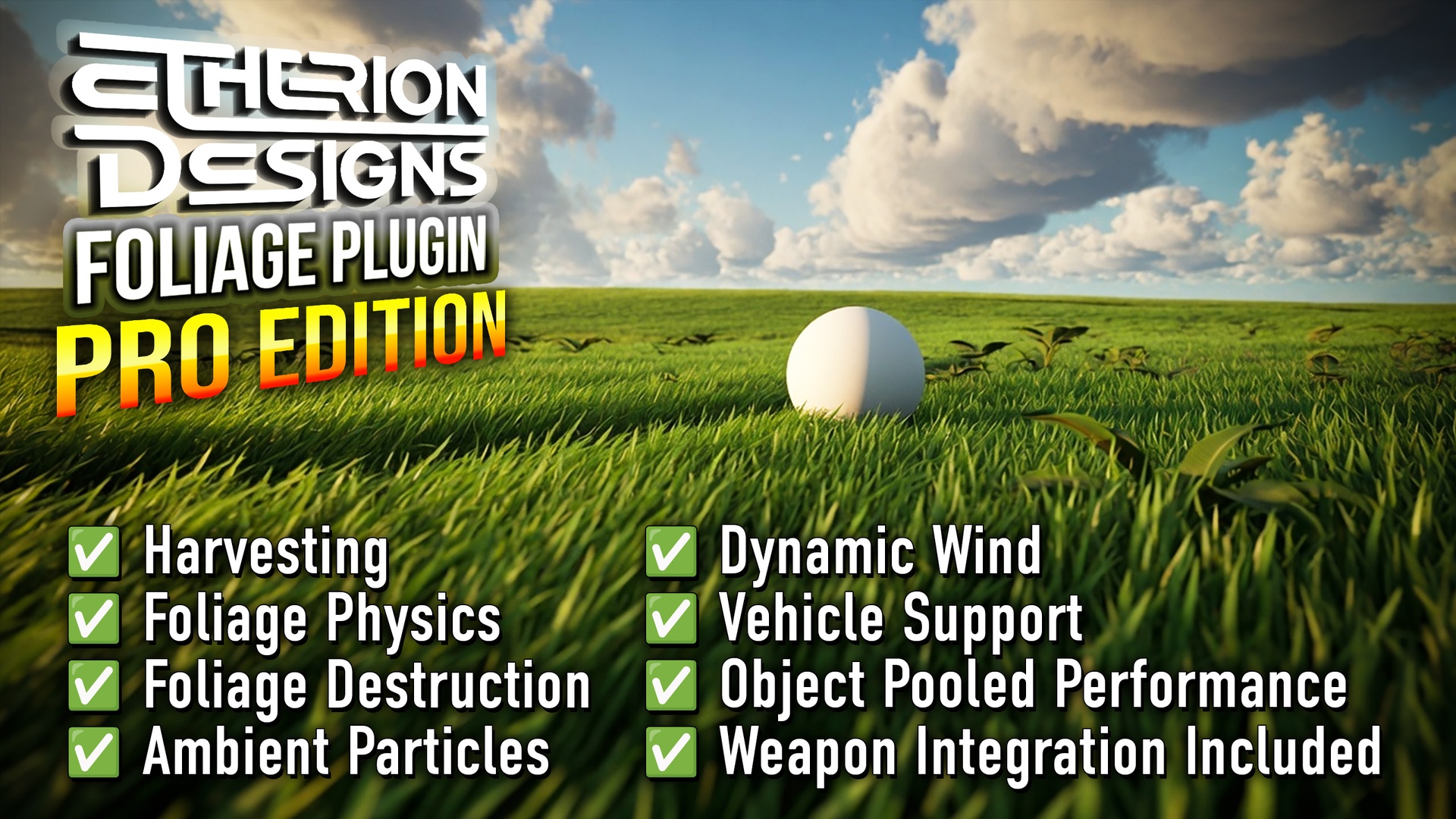 Media 1 for listing Interactive Foliage Physics - Etherion Foliage Plugin Pro