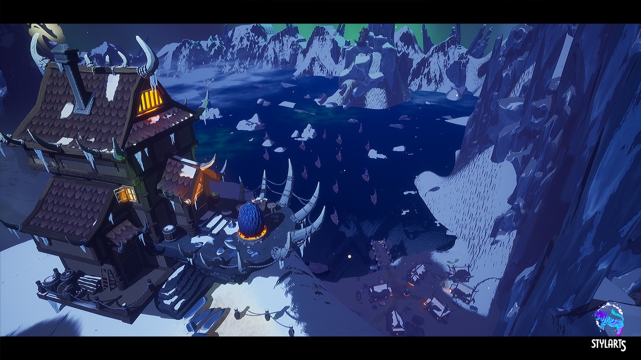 Media 1 for listing Stylized Ice Dragon Village ( Stylized Stylized Stylized Ice Dragon Village 3D )