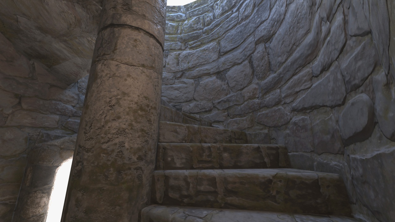 Media 1 for listing Castle Wall, Stairs & Towers - Game Asset | PBR | Low-poly |