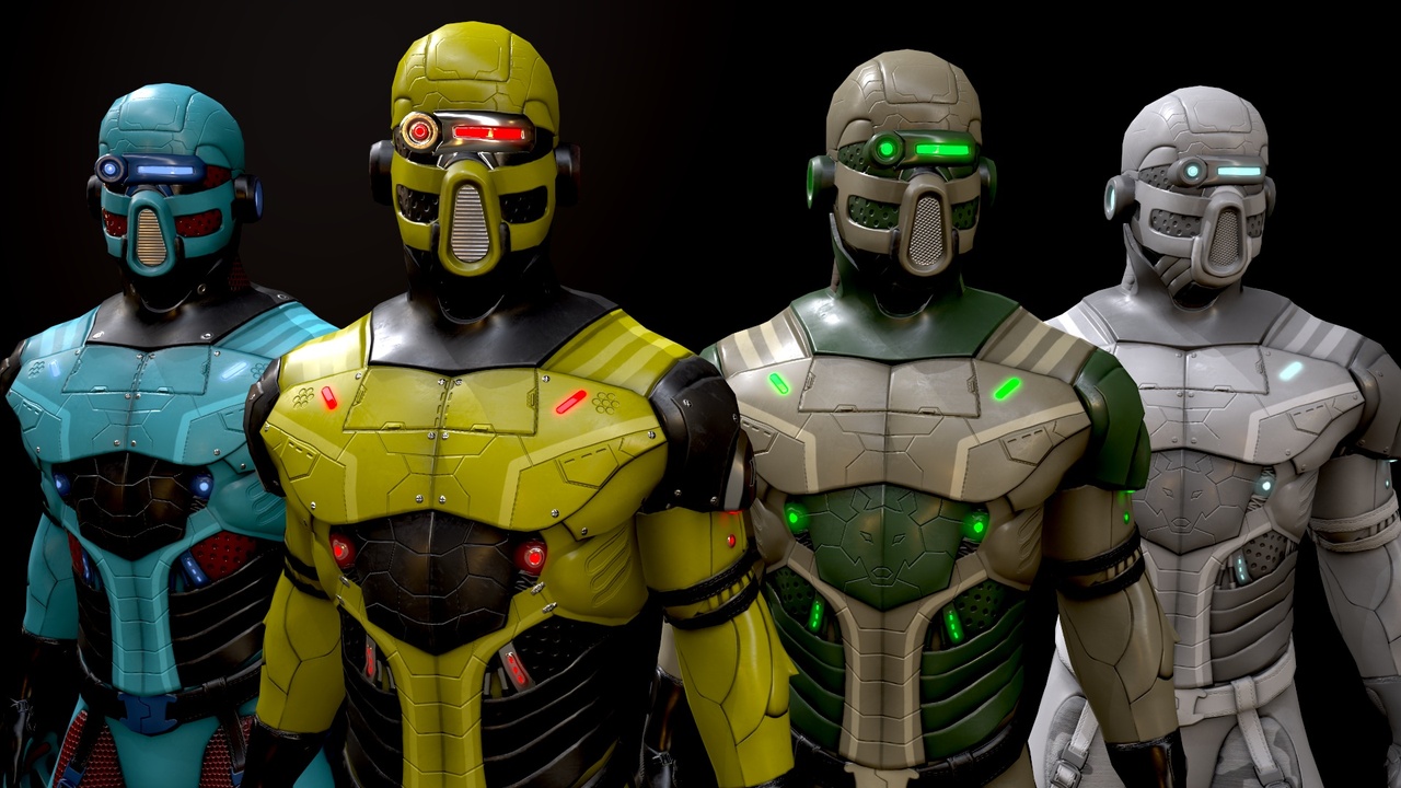 商品 Sci-fi Character 1 low-poly 的媒体 1