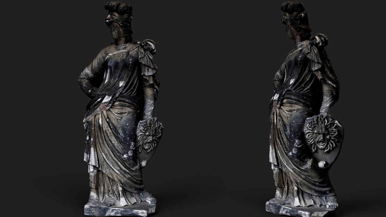 Media 1 for listing ancient nymph damaged monument PBR photogrammetry