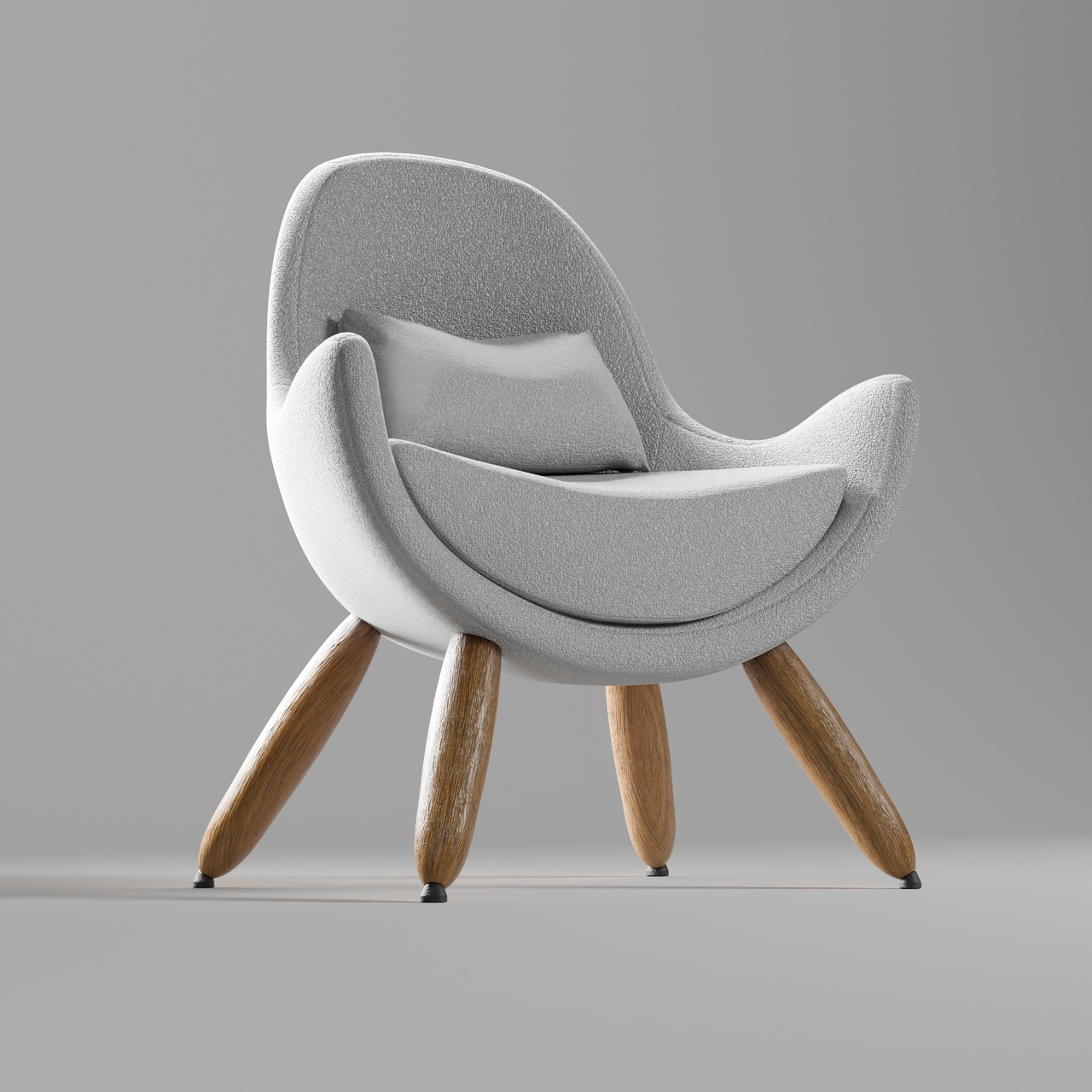 Media 1 for listing white minimalist armchair