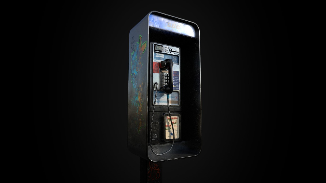Media 1 for listing SBC Payphone - Game Ready - Low Poly PBR