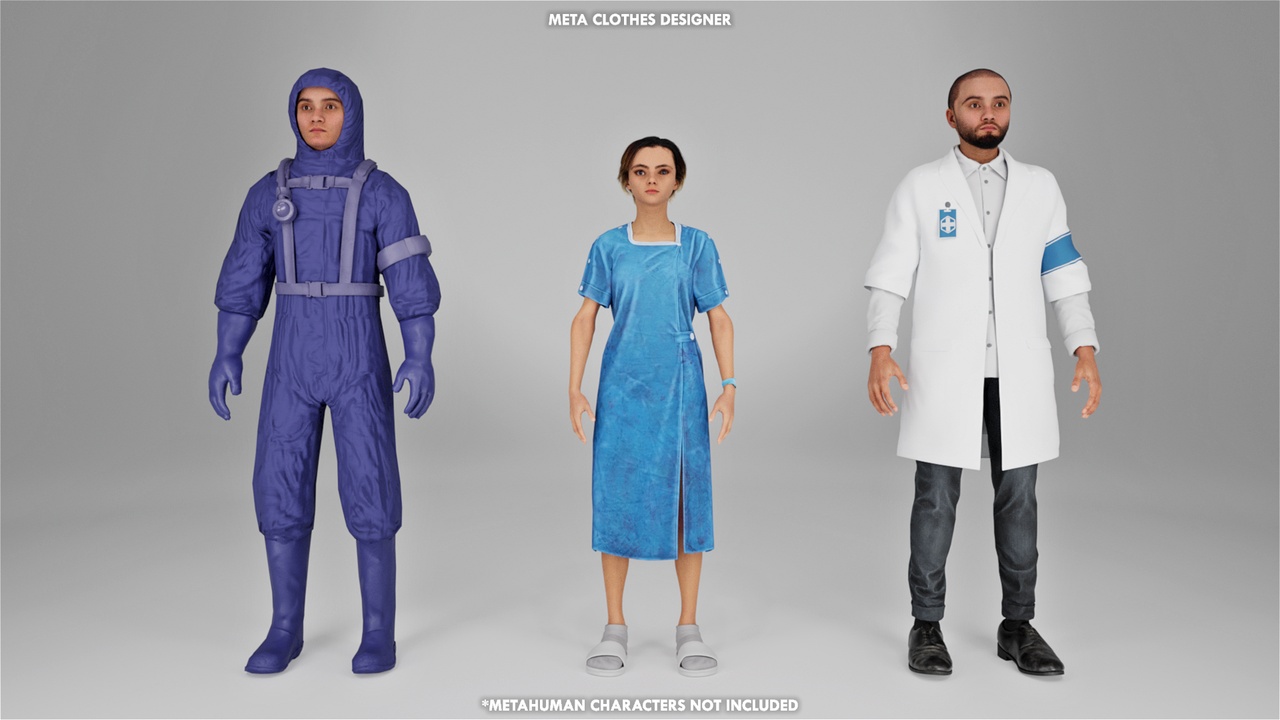 Media 1 for listing Metahuman - Medical Outfit - Doctor (Metahuman Clothing)