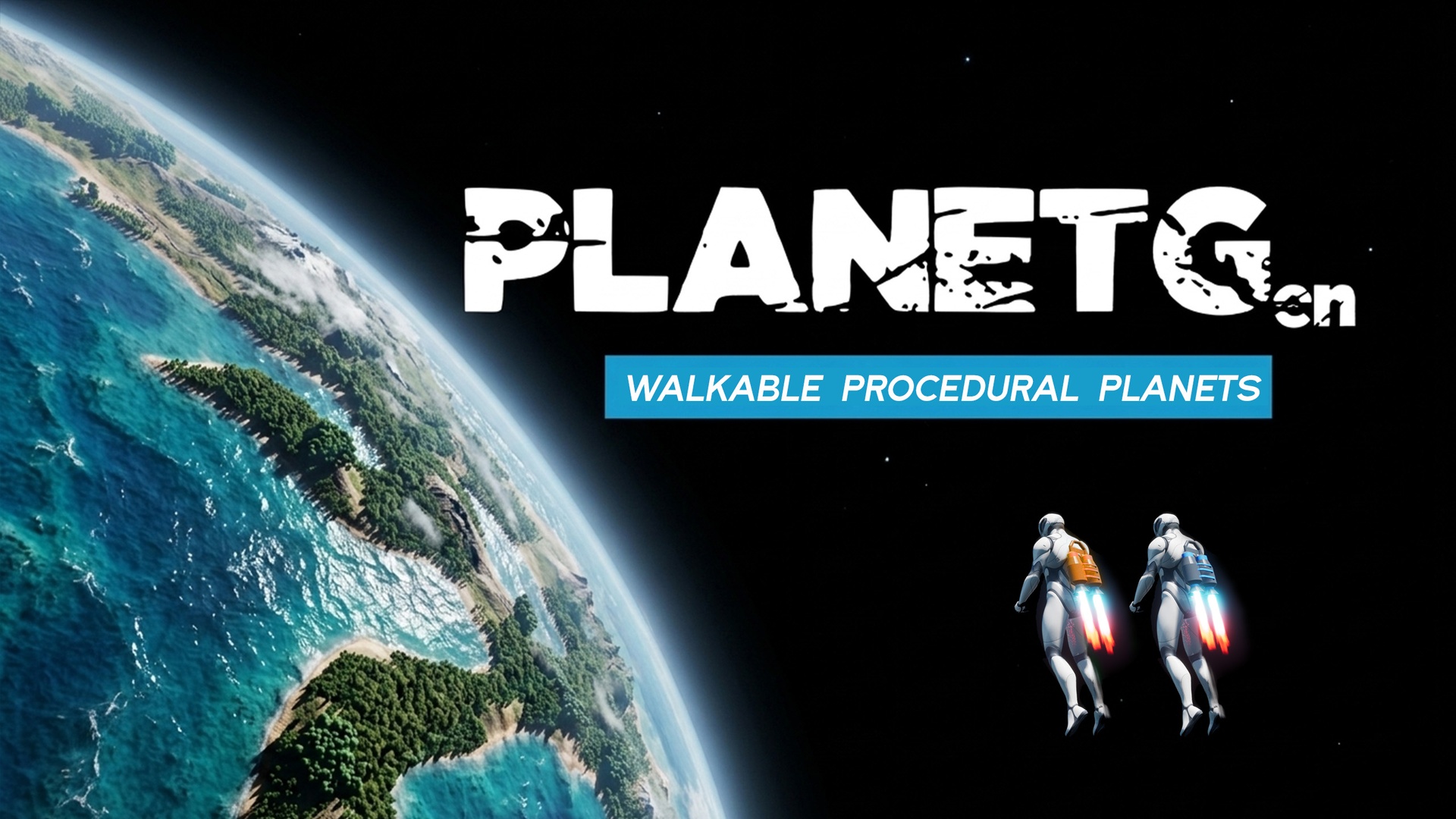Media 1 for listing PlanetGen - Walkable Procedural Planet | Multiplayer | Gravity | Streaming | UE5