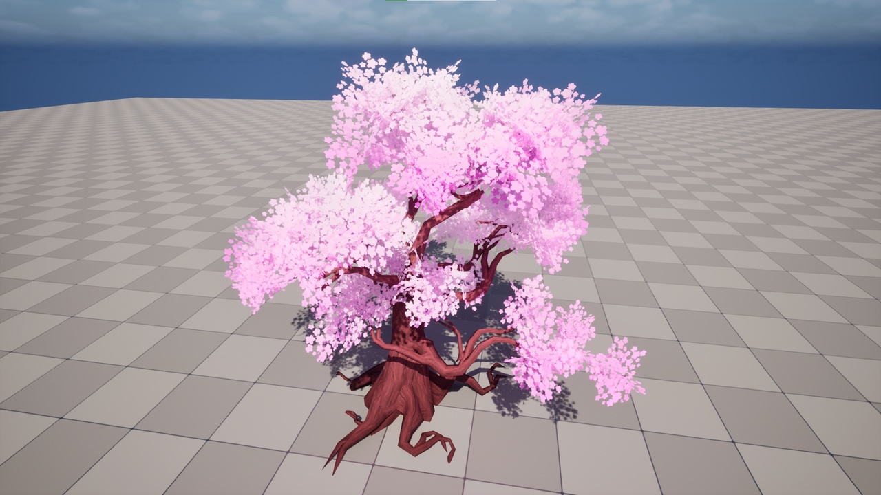 Media 1 for listing Stylized Cherry Blossom (Sakura) Tree | Game-Ready UE5 Foliage Asset