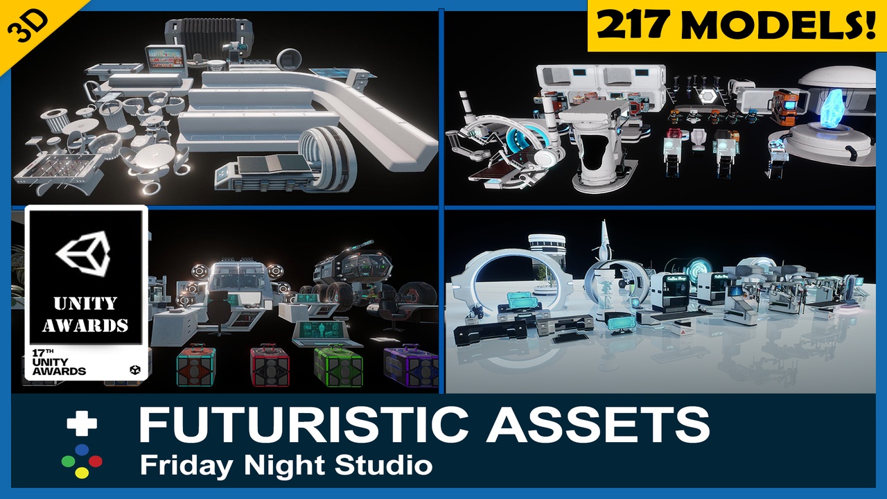 Ultimate Futuristic Props Bundle – Complete Collection (Vol.1–4) | Fab