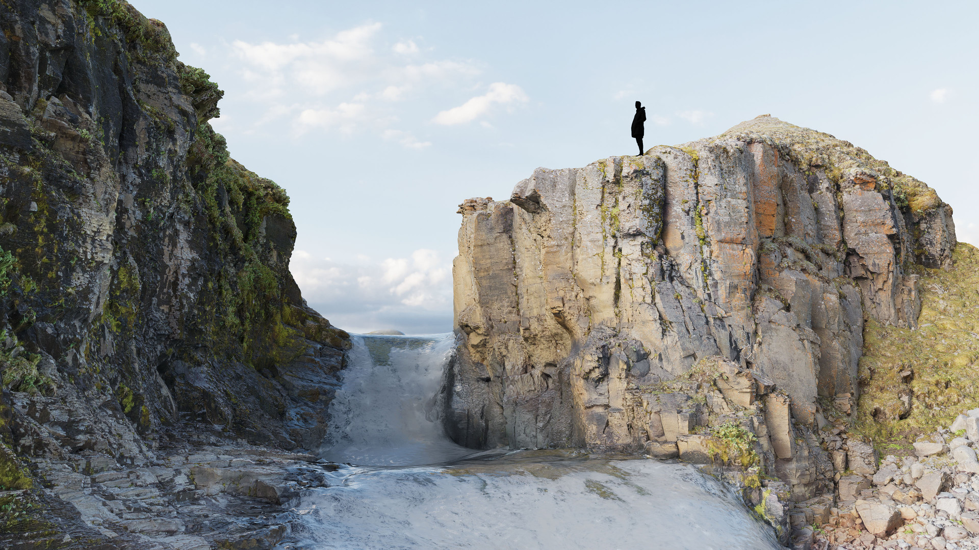 Basalt Waterfall River Scan | Fab
