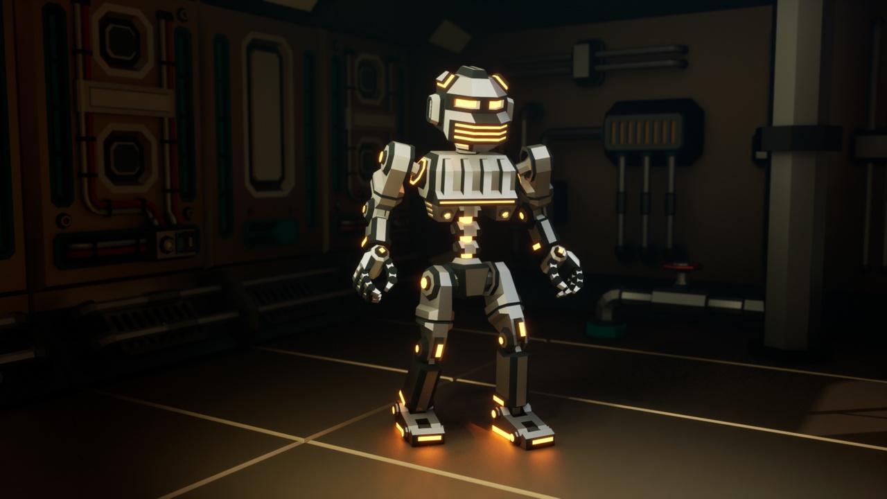 Media 1 for listing Sci-Fi Robot X-26.2 low-poly stylized