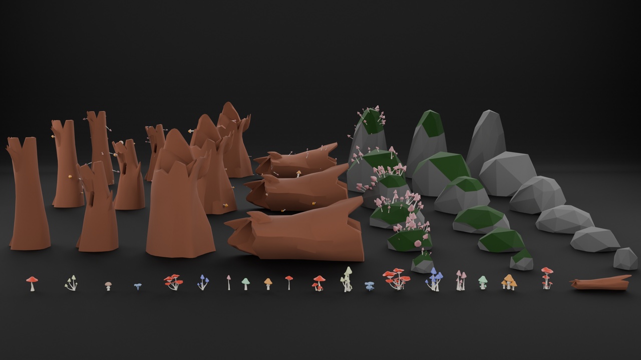 Media 1 for listing "Enchanted Forest - Low Poly Asset Pack"