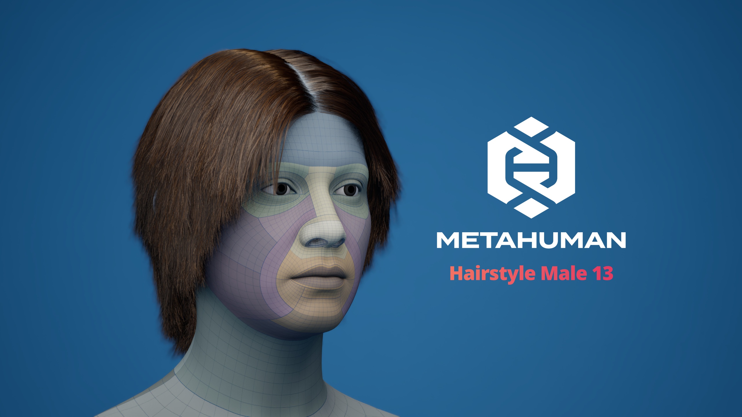 Media 1 for listing MetaHuman Hairstyle Male 13 Groom