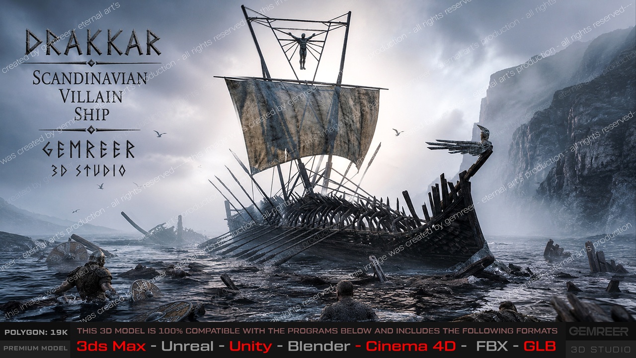 Media 1 for listing Drakkar Rigged Scandinavian Villain Ship