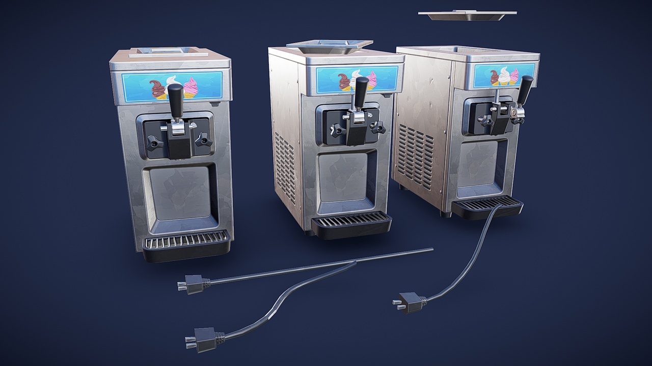 Media 1 for listing Stylized Ice Cream Machine - Game Ready