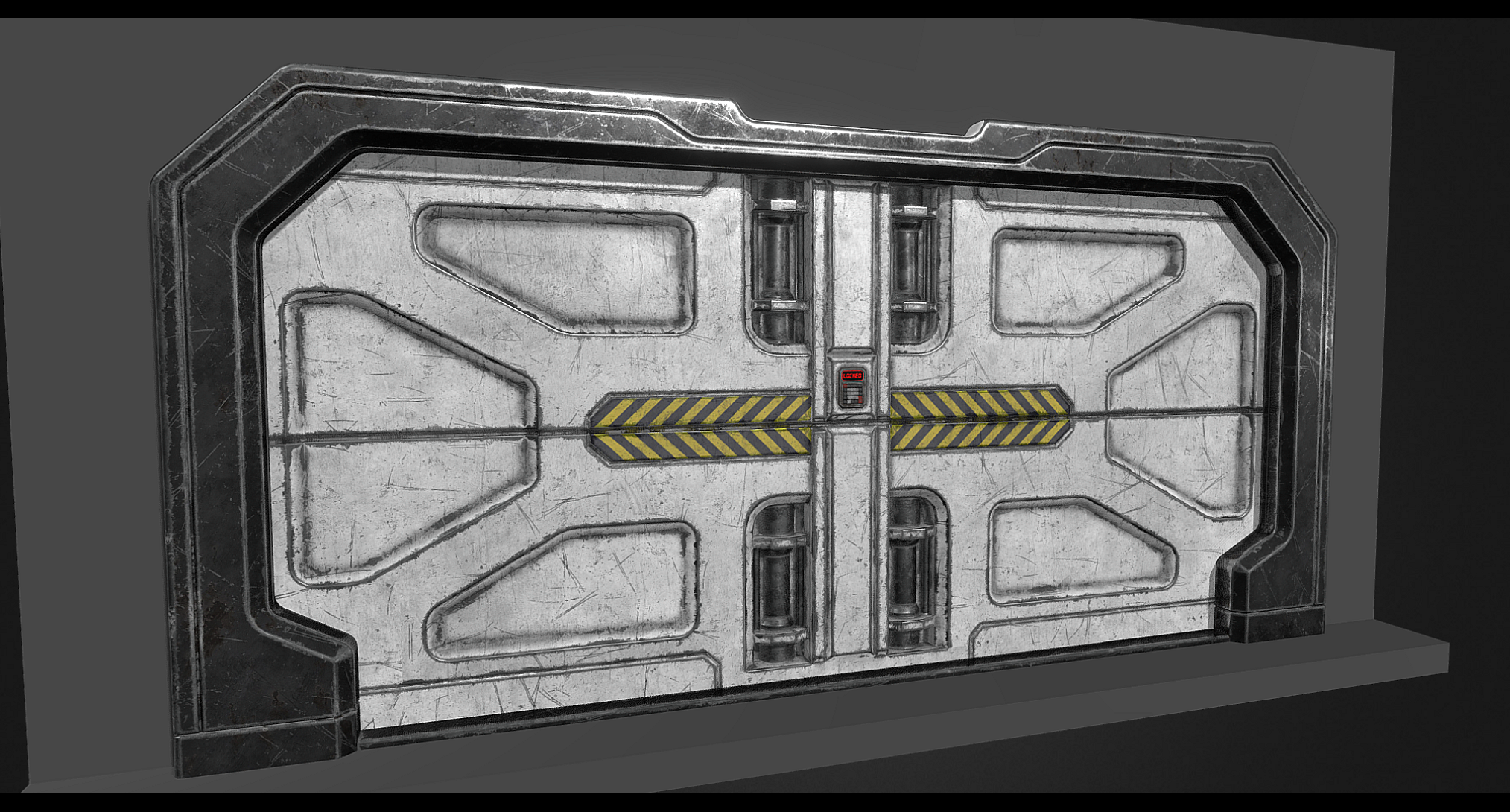 Sci-Fi Big White Door - PBR | Fab