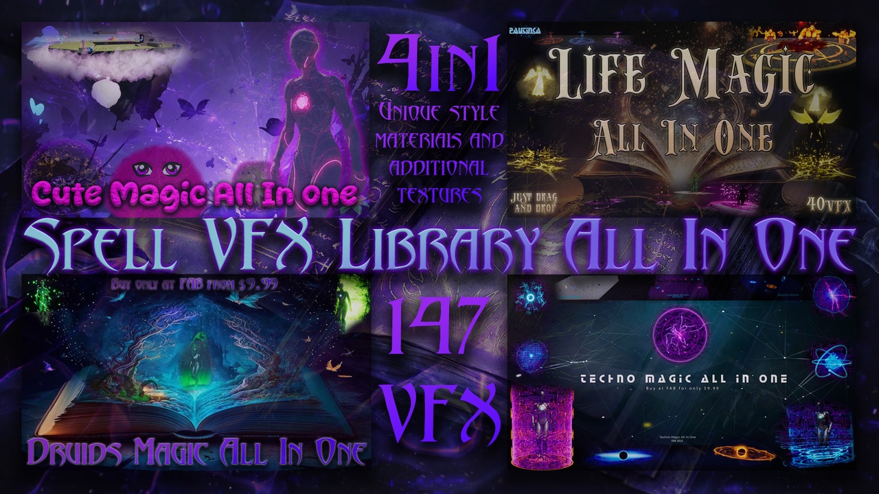 Media 1 for listing Spell VFX Library All In One - Magic Niagara and Materials for Games & Cinematiс