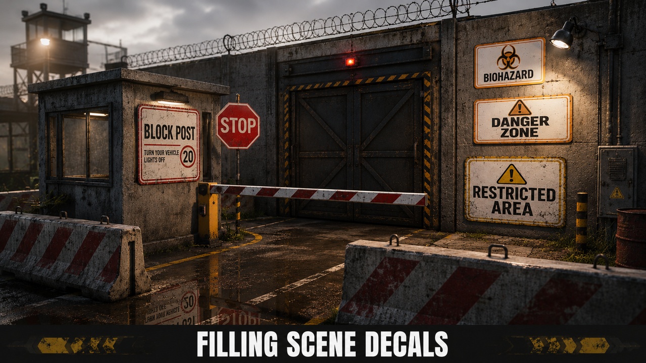 Media 1 for listing Filling Scene Decals (Area Signs Warnings/Restrictions)