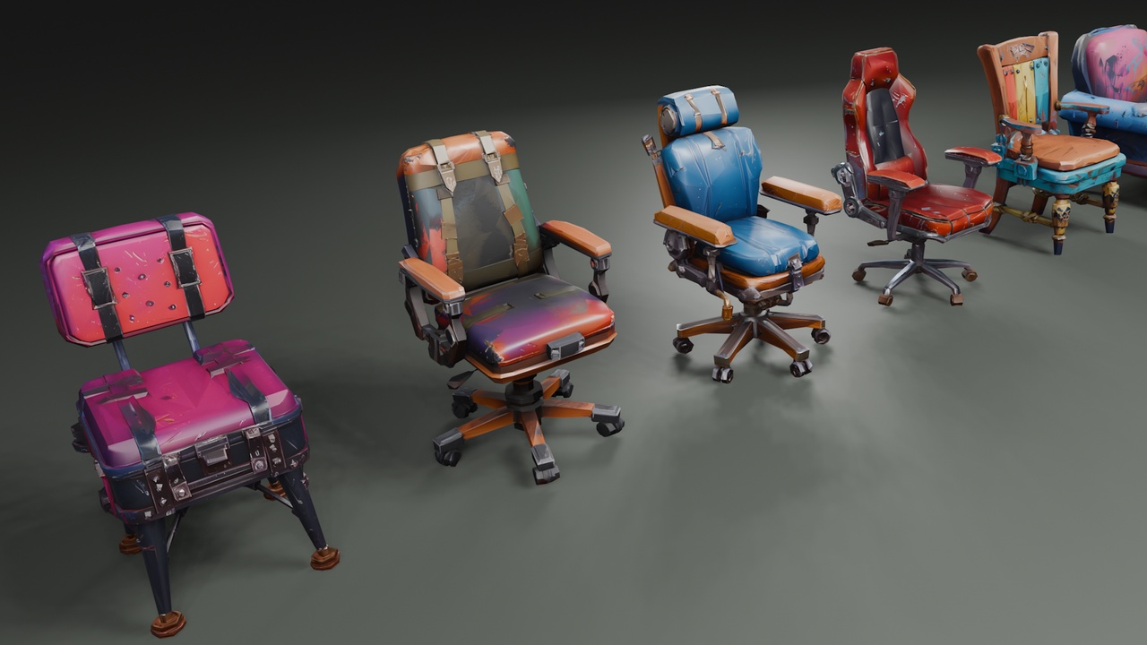 Media 1 for listing Stylized Chairs Set 2🪑