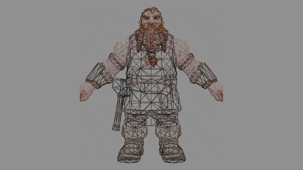 Media 1 for listing Dwarven Blacksmith - Game-Ready Low-Poly Fantasy Character