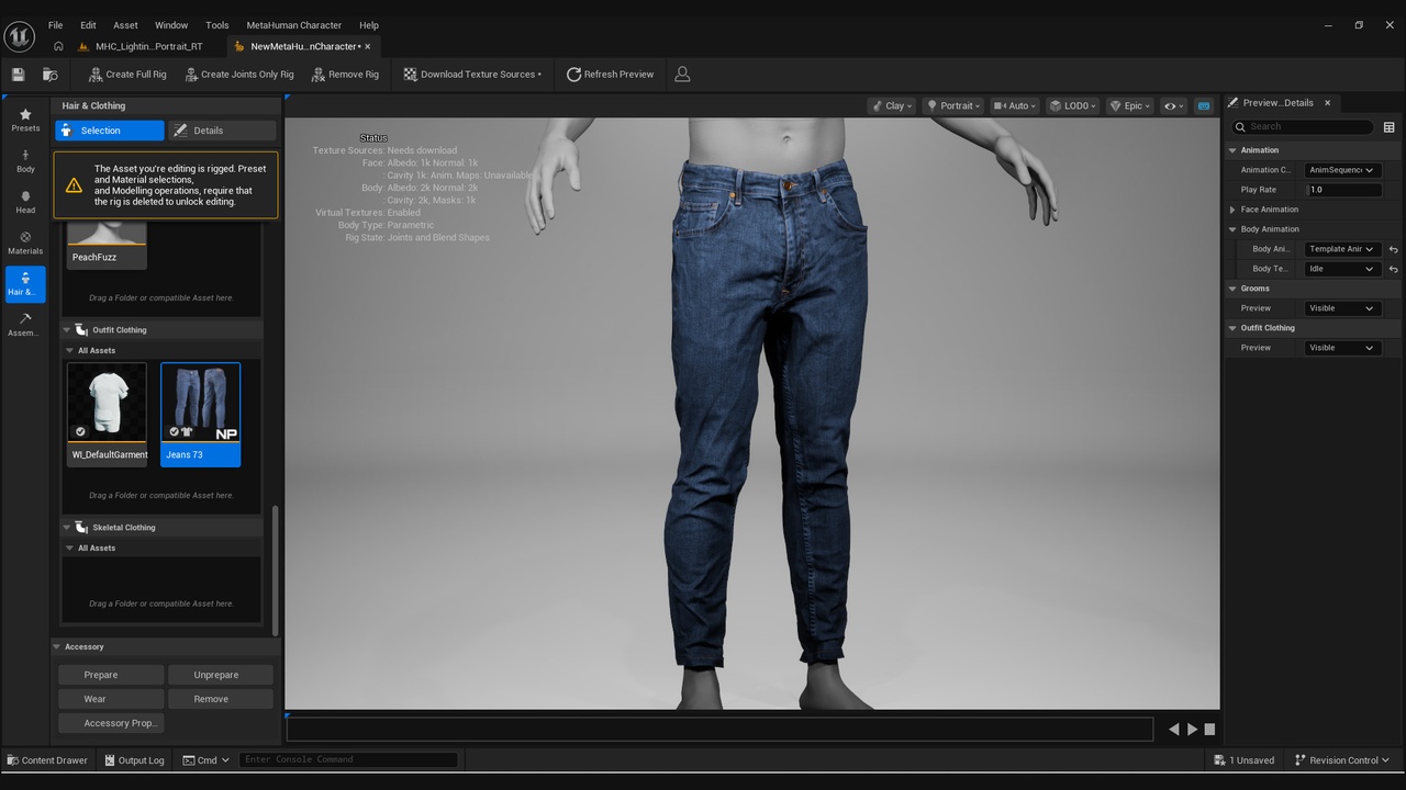 Media 1 for listing Jeans Metahuman 73 - MHPKG