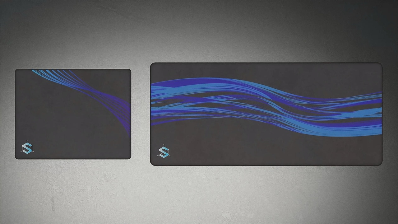 Modern Blue Wave Mouse Pad Set | Fab