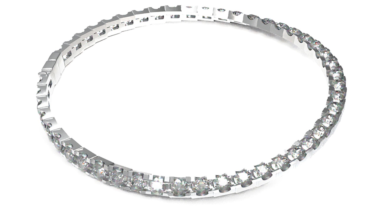 Media 1 for listing Diamond Tennis Bracelet 3D Model – Clean Geometry | MAX & FBX Formats