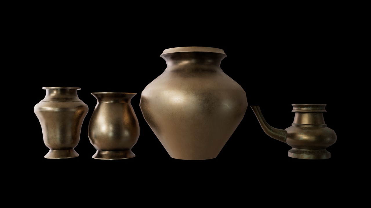 Media 1 for listing Vintage Brass Holy Water Pot
