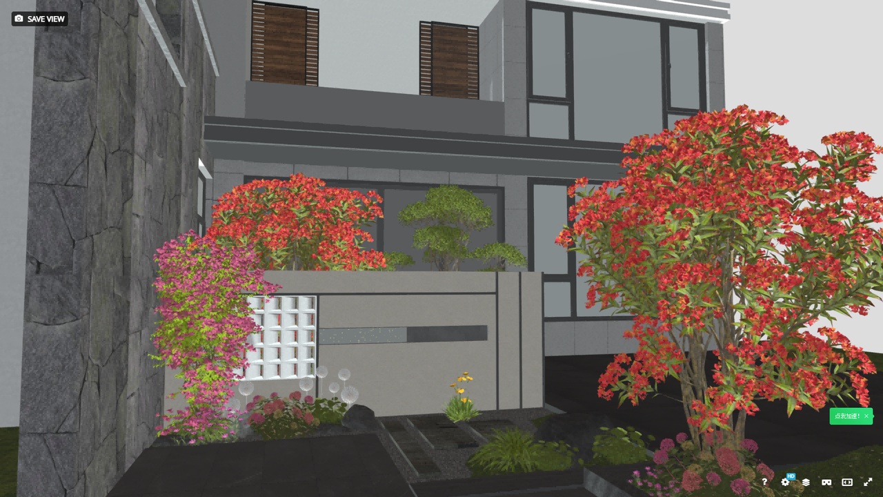 Media 1 for listing High Precision Villa Courtyard Entrance 3D Model Bundle Building Scenic Wall