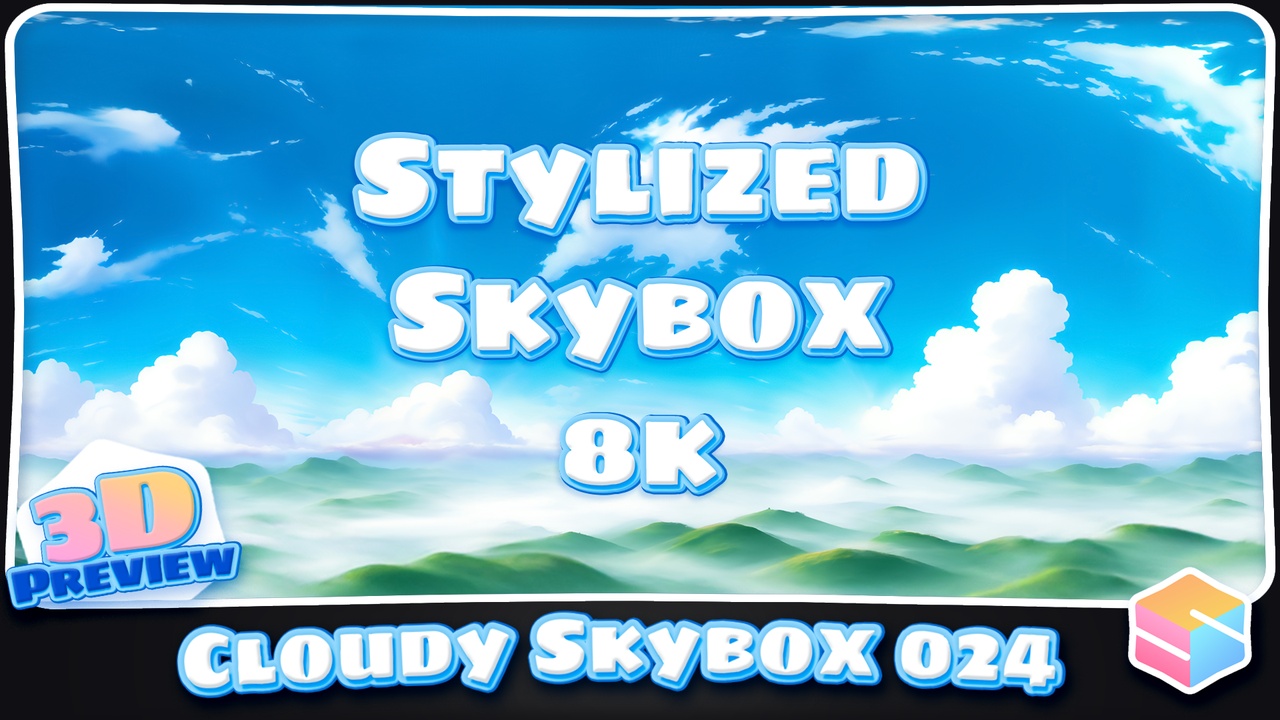 Media 1 for listing 8k Stylized Cloudy Skybox 024