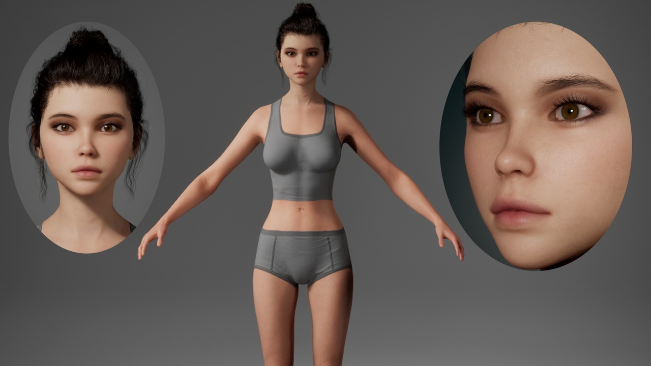 Media 1 for listing Editable MetaHuman female character - Wei Qing.With hair, no clothing included.