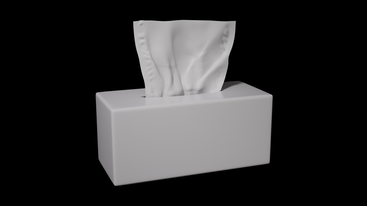 Realistic Tissue Box with Detailed Cloth Paper | Fab