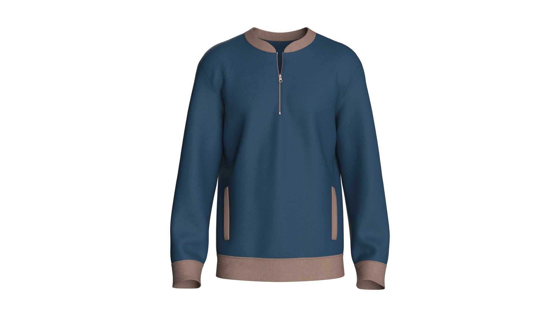 Media 1 for listing Men Core Element Quarter - Zip Sweatshirt | High Poly