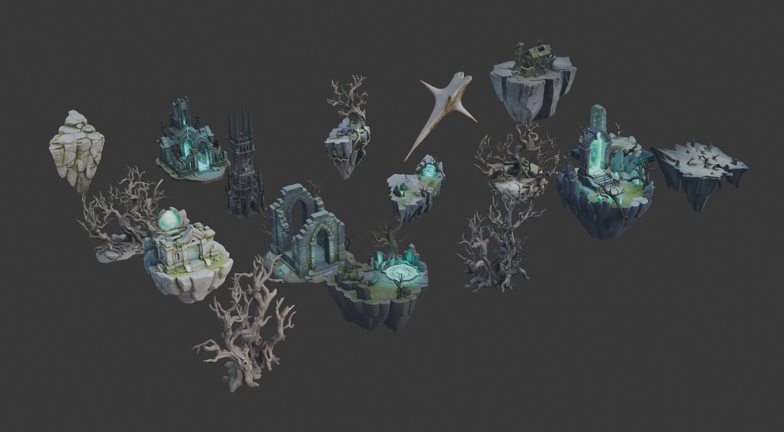 Media 1 for listing Stylized Darkworld Props Set 2