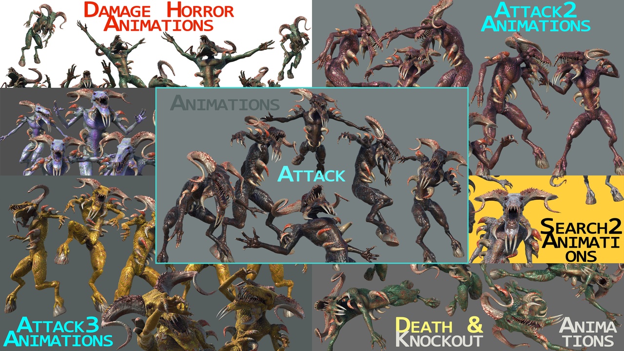 Media 1 for listing Hyper Pack HORROR Animations