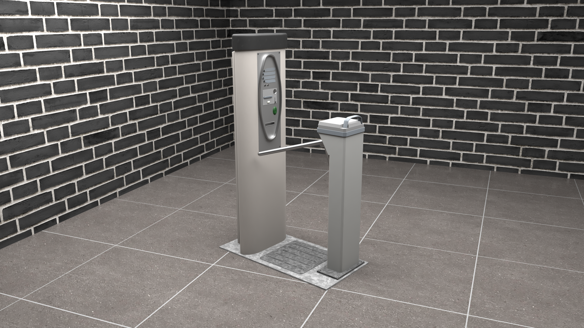 Automatic Access Control Turnstile Barrier Gate | PBR Security System | Fab