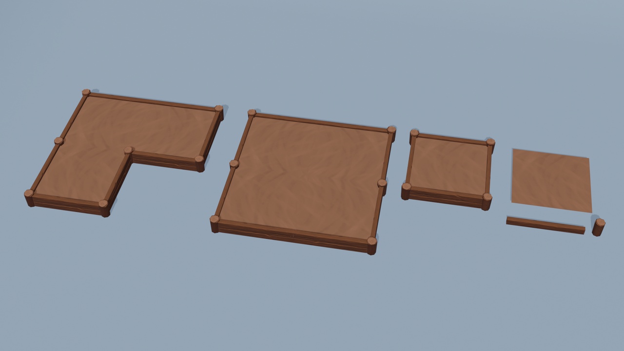 Media 1 for listing (Stylized) Planting crop plot - Modular set
