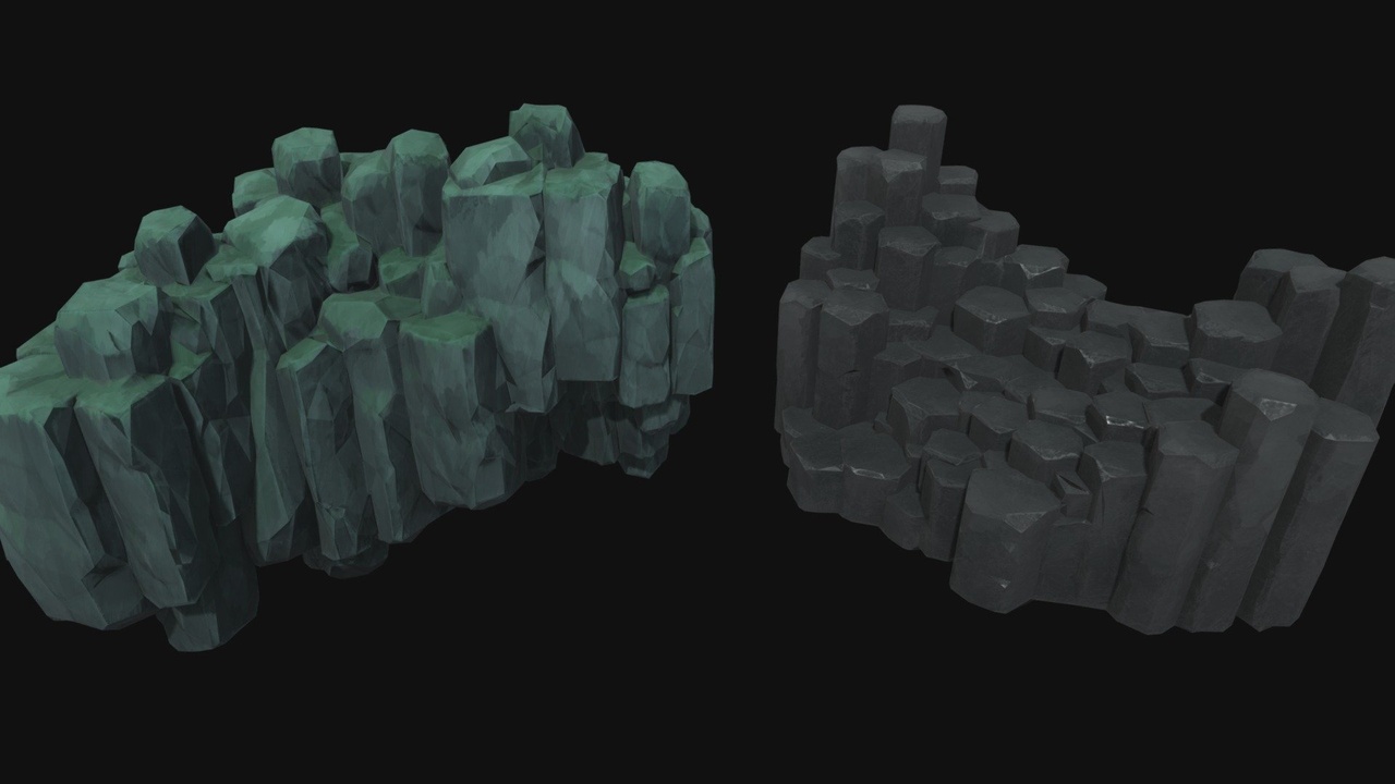 Stylized Lowpoly Cliff Pack | Fab