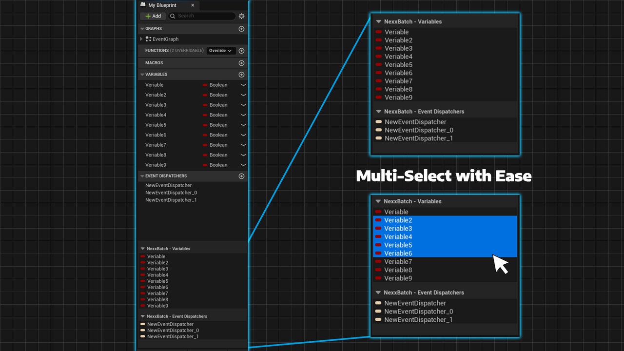 Media 1 for listing NexxBatch | Batch Edit for Blueprint Variables