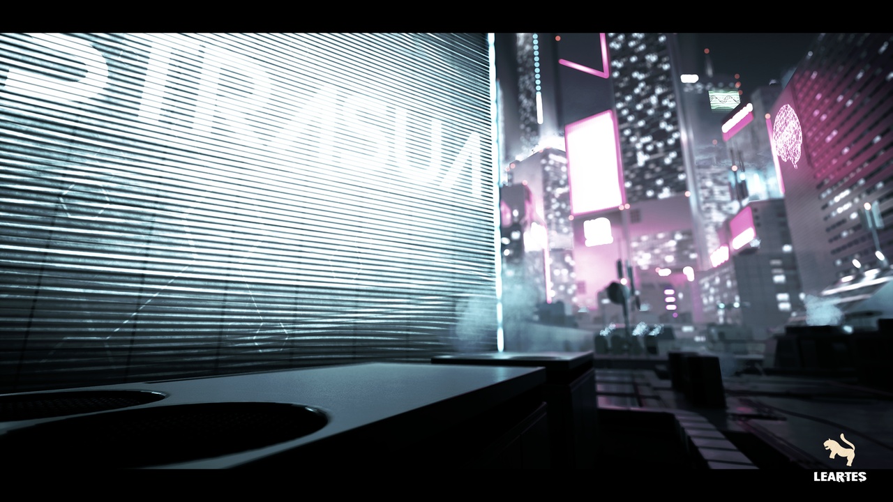 Media 1 for listing Futuristic Rooftop City Environment ( Futuristic Rooftop City Cyberpunk City )