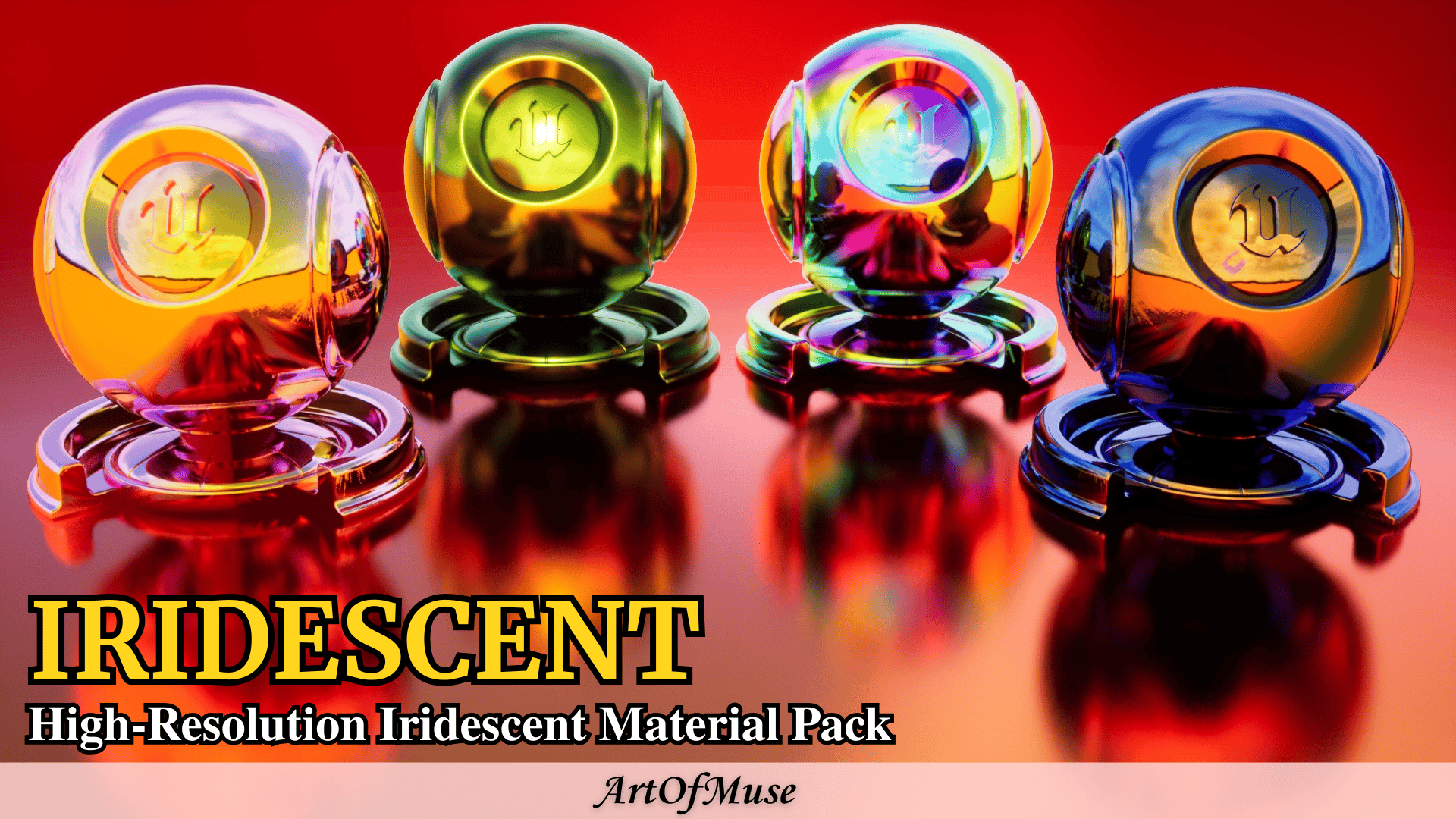 Iridescent Material Pack V2 - 4K | Fab