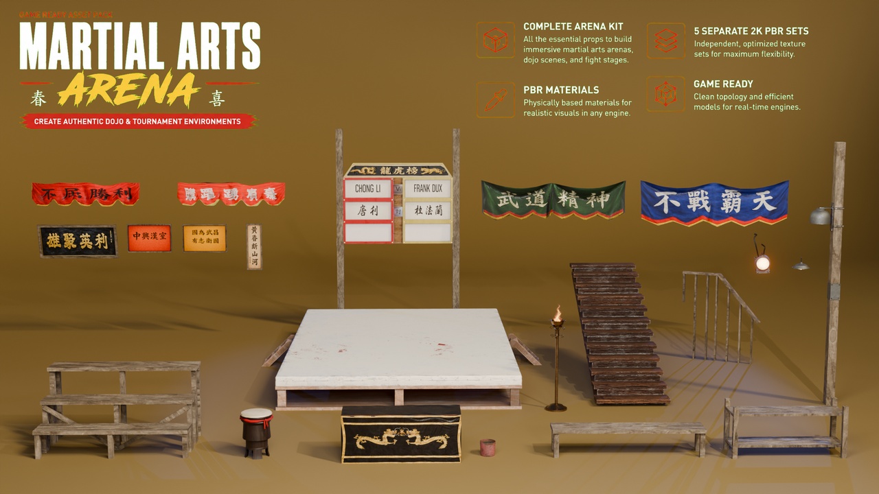 Media 1 for listing Martial Arts Arena | Modular Environment Kit π₯
