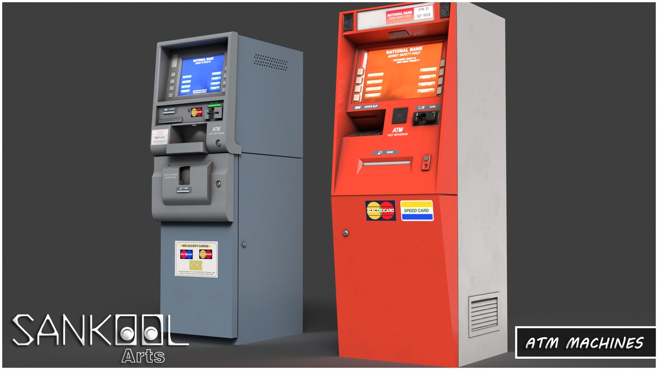 Indian ATM Machines (FBX,GLTF,USD Format Include) | Fab