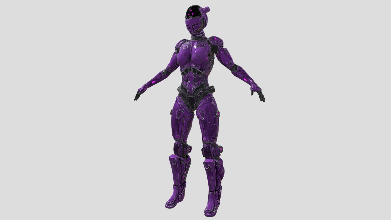 Media 1 for listing Female character sci-fi design.