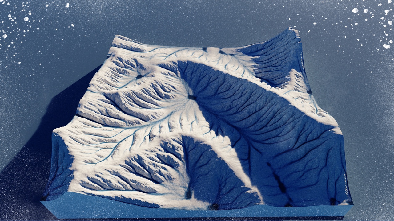 Media 1 for listing Height Map Winter Is Coming Mountains With Colormap