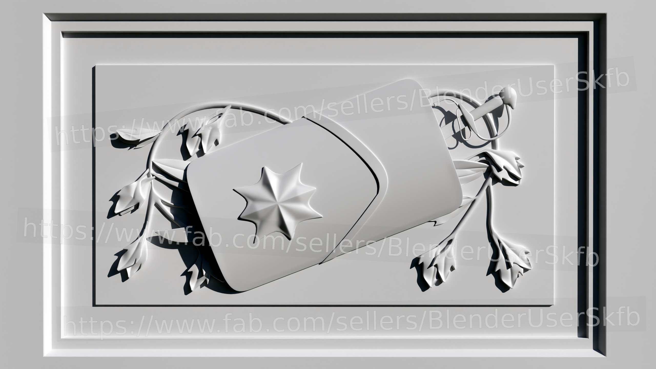 Media 1 for listing Shield and Sword Relief
