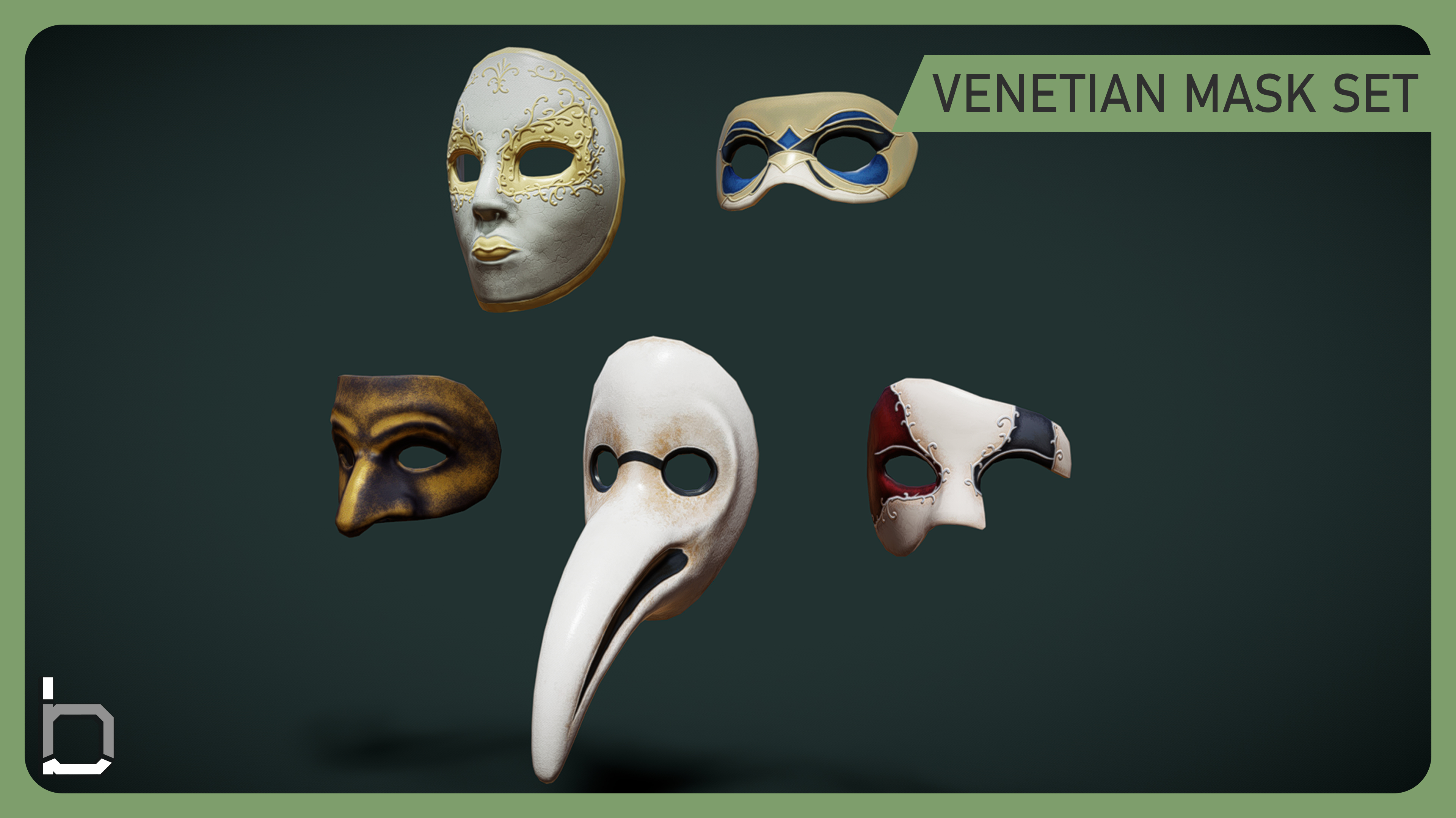 Venetian Masks Set | Fab