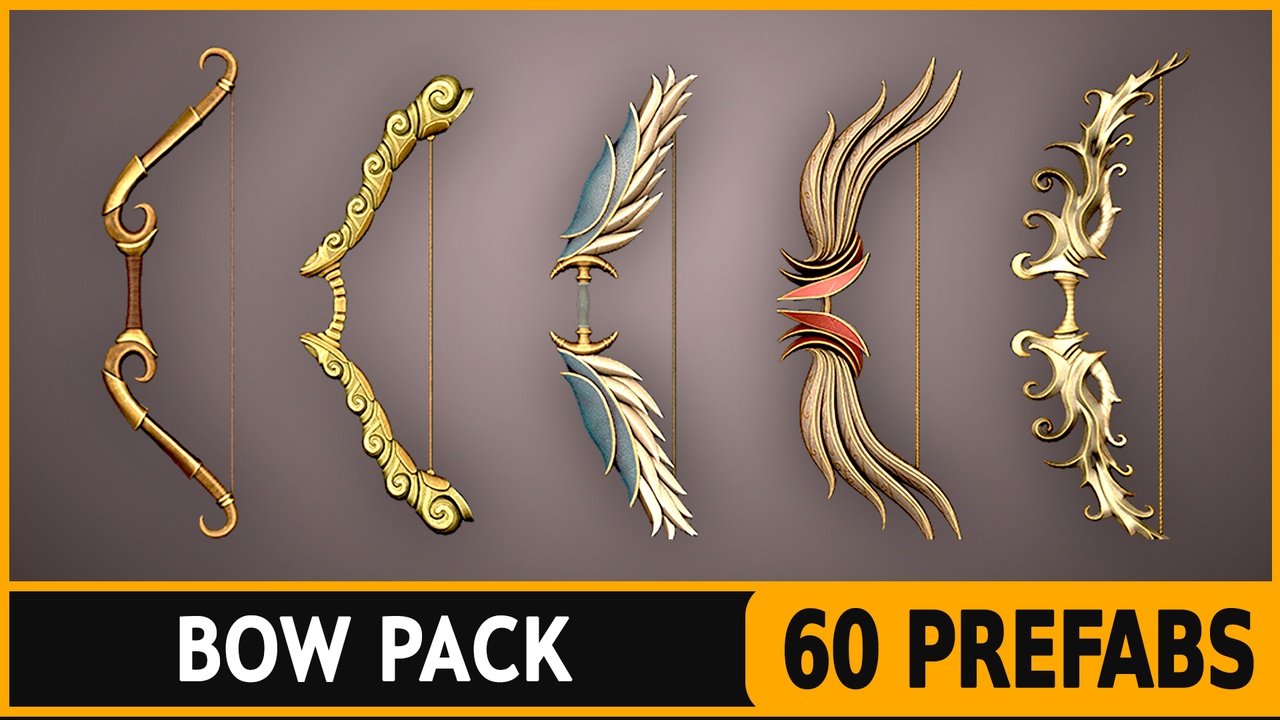 Media 1 for listing Long Bows - Fantasy RPG Weapons Pack