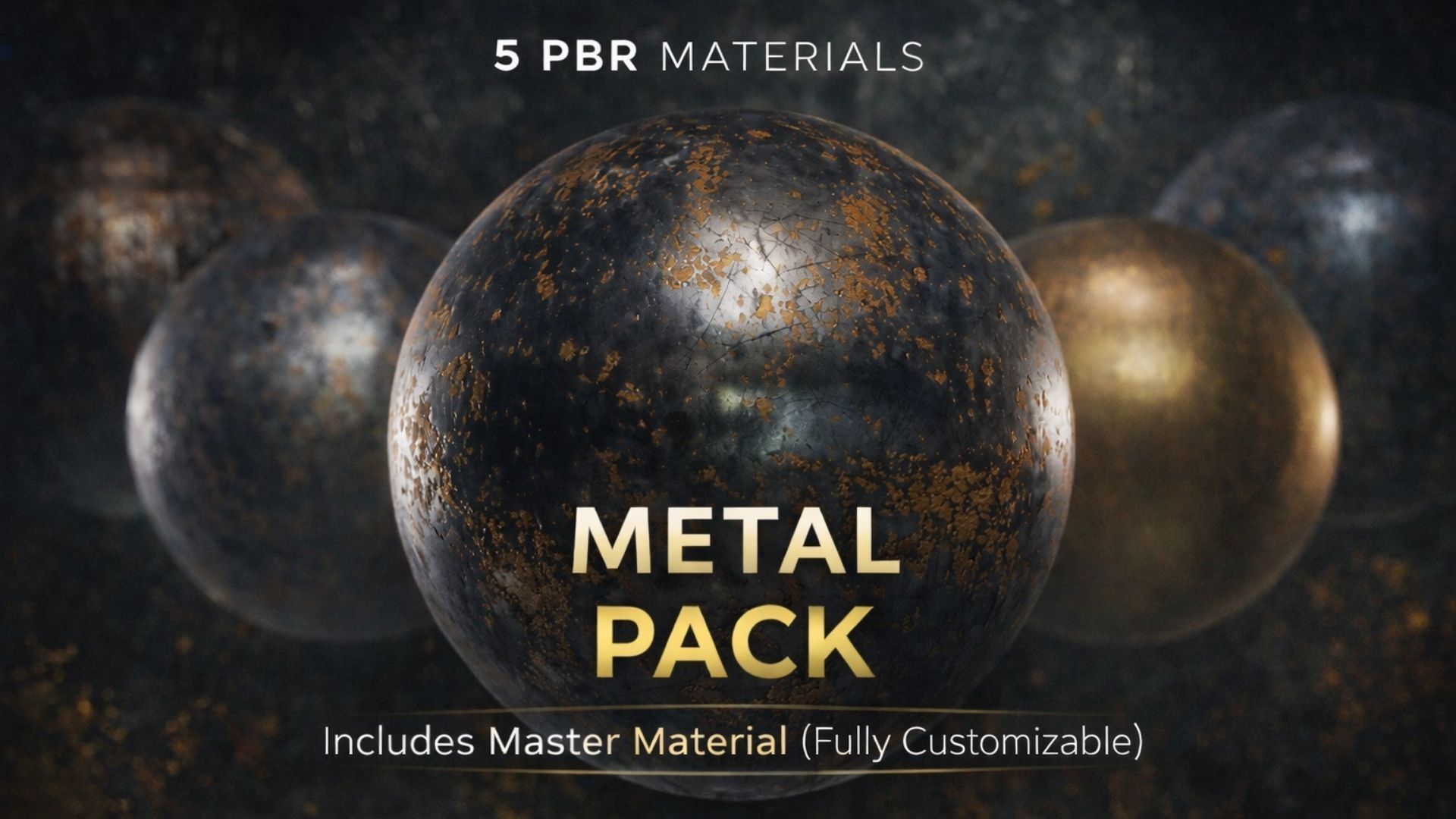 Metal Pack – 5 PBR Materials + Master Material | Fab