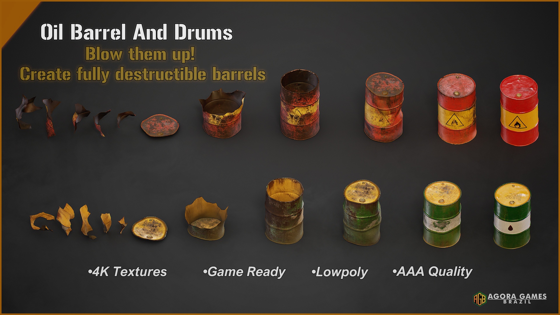 Media 1 for listing Oil Barrel And Drums Pack